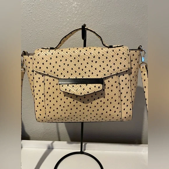 Kate 💛Spade Kennedy Marra Snake Flamingo Dot Embossed Leather - Picture 1 of 15